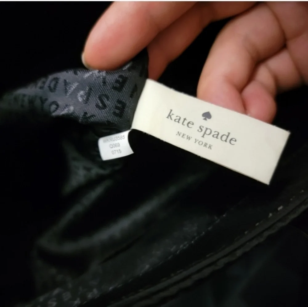 Kate Spade Salinas Place black full sequin open tote bag